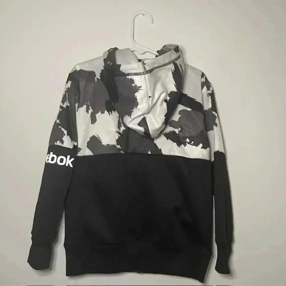 Reebok Boys' Full Zip Hooded Camo Jacket (Size 7)